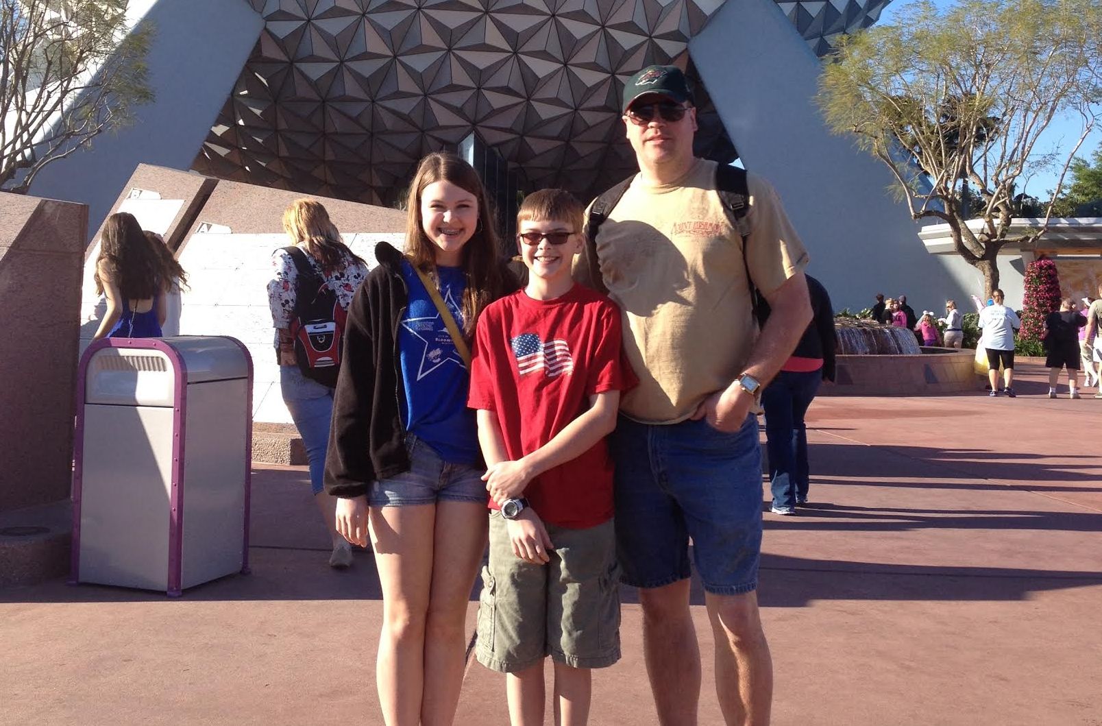 family at Epcot center