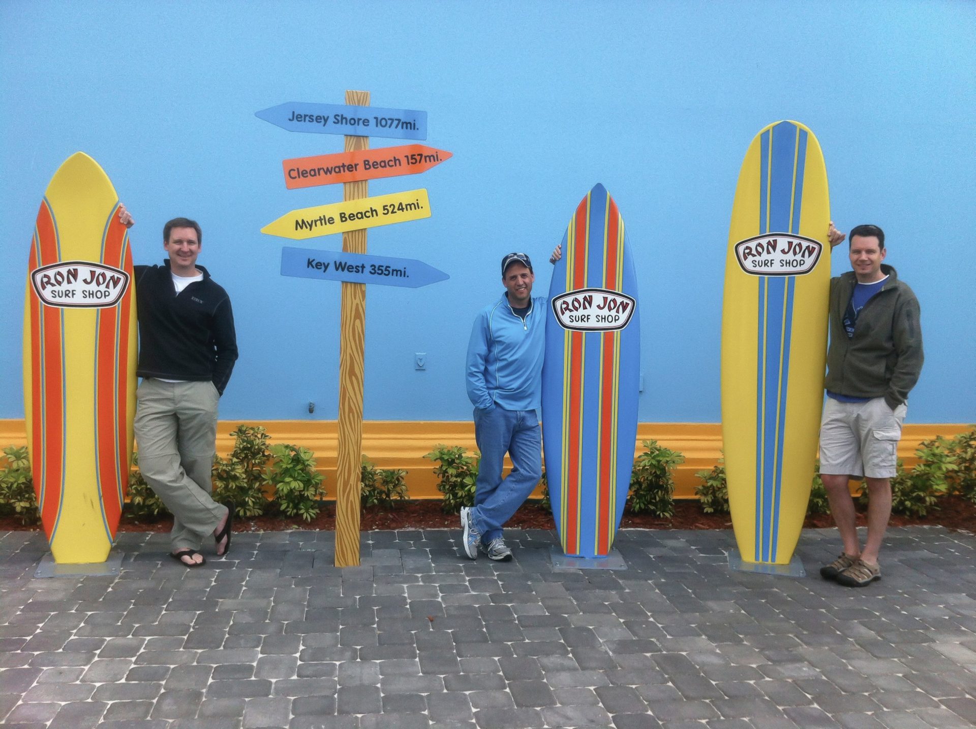 DKY partners Mike Dobies, Mark Yaeger, and Brian Dahl and Ron Jon's Surf Shop