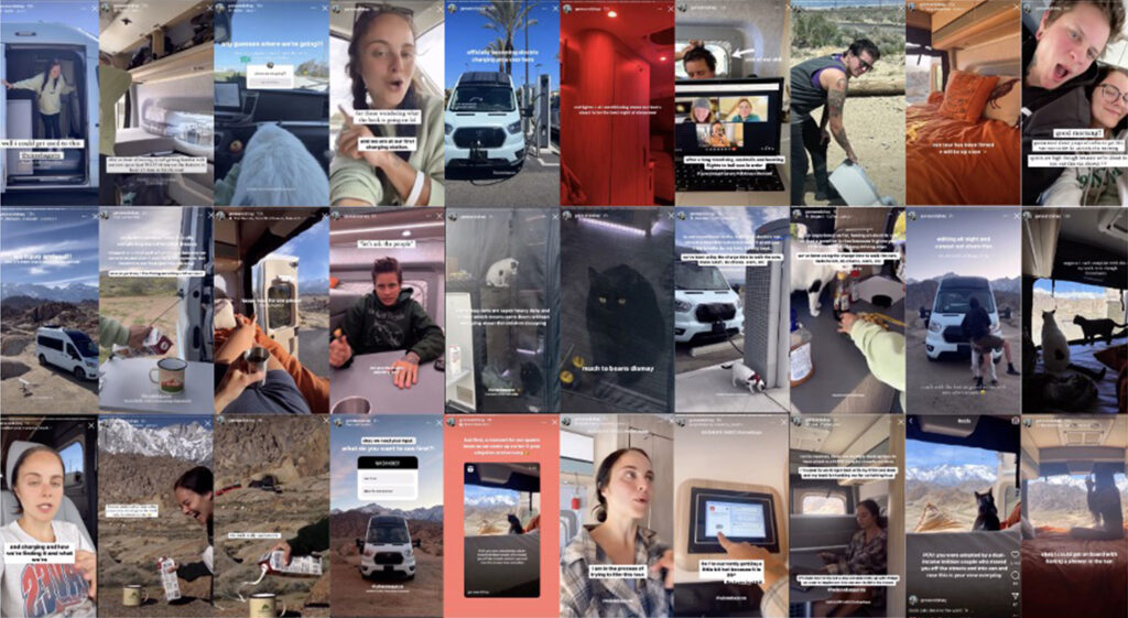 collage of influencer instagram stories