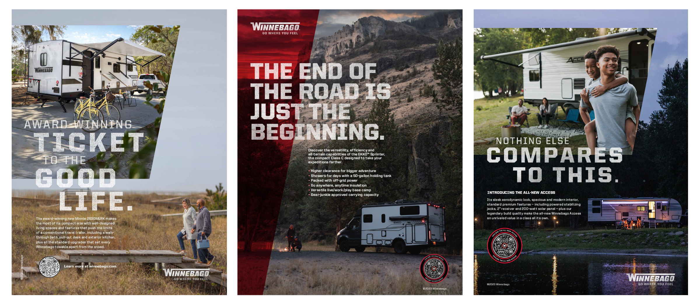 three winnebago ads