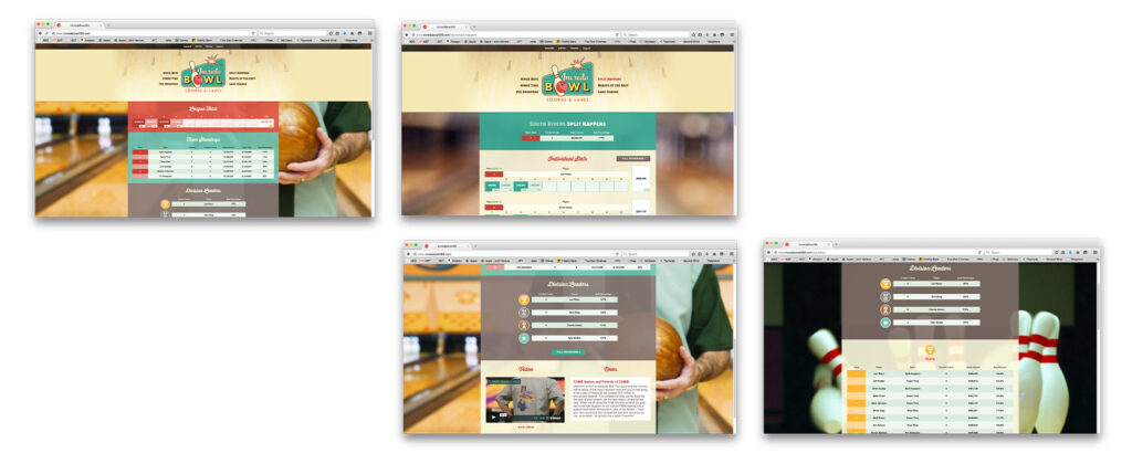 mockups of IncredaBowl website