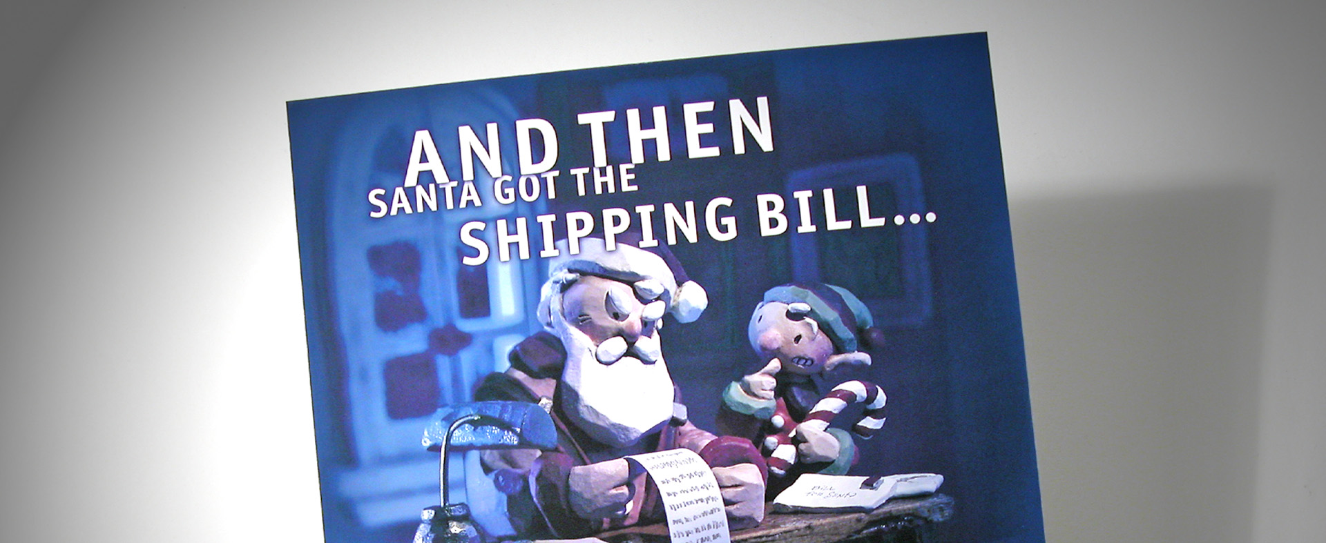 Close up of RR Donnelley christmas ad