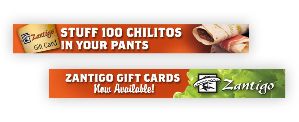 Zantigo banner ads