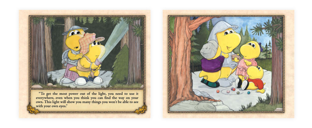 Pages from the book "Nathaniel's Journey"