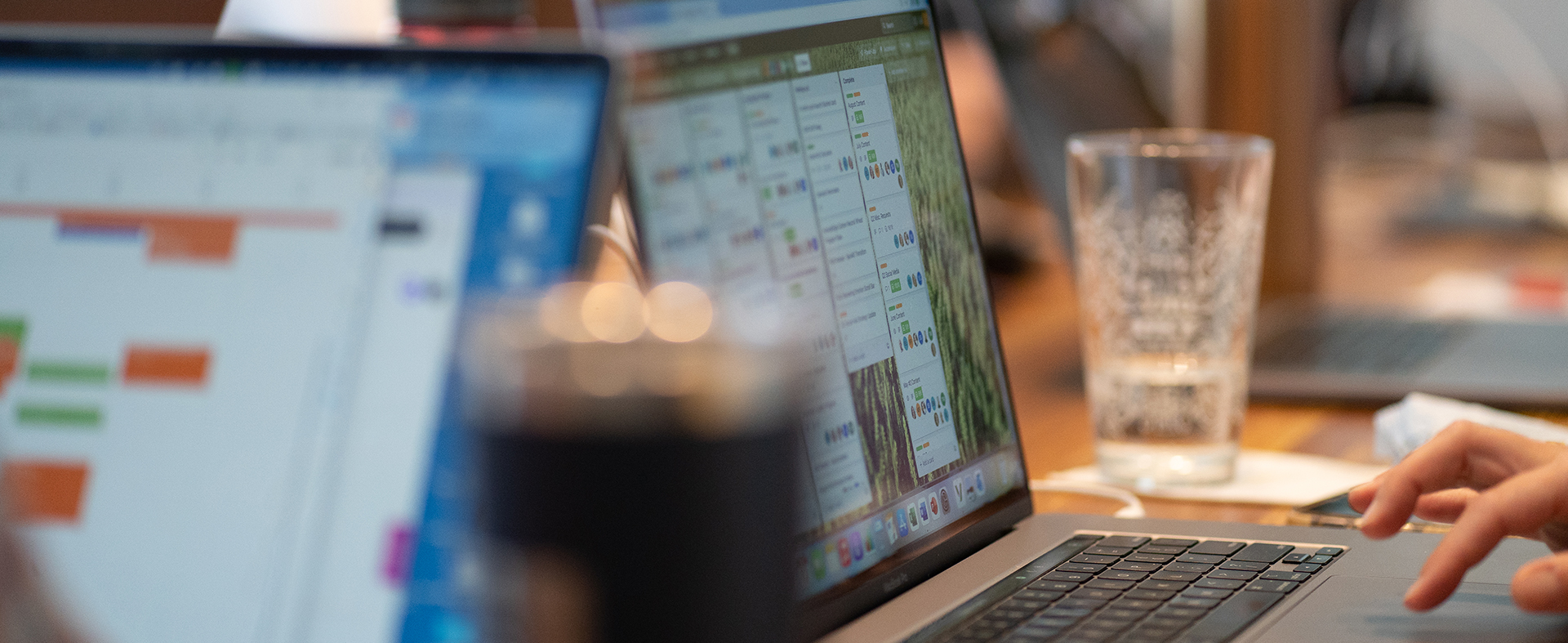 computers on a meeting table
